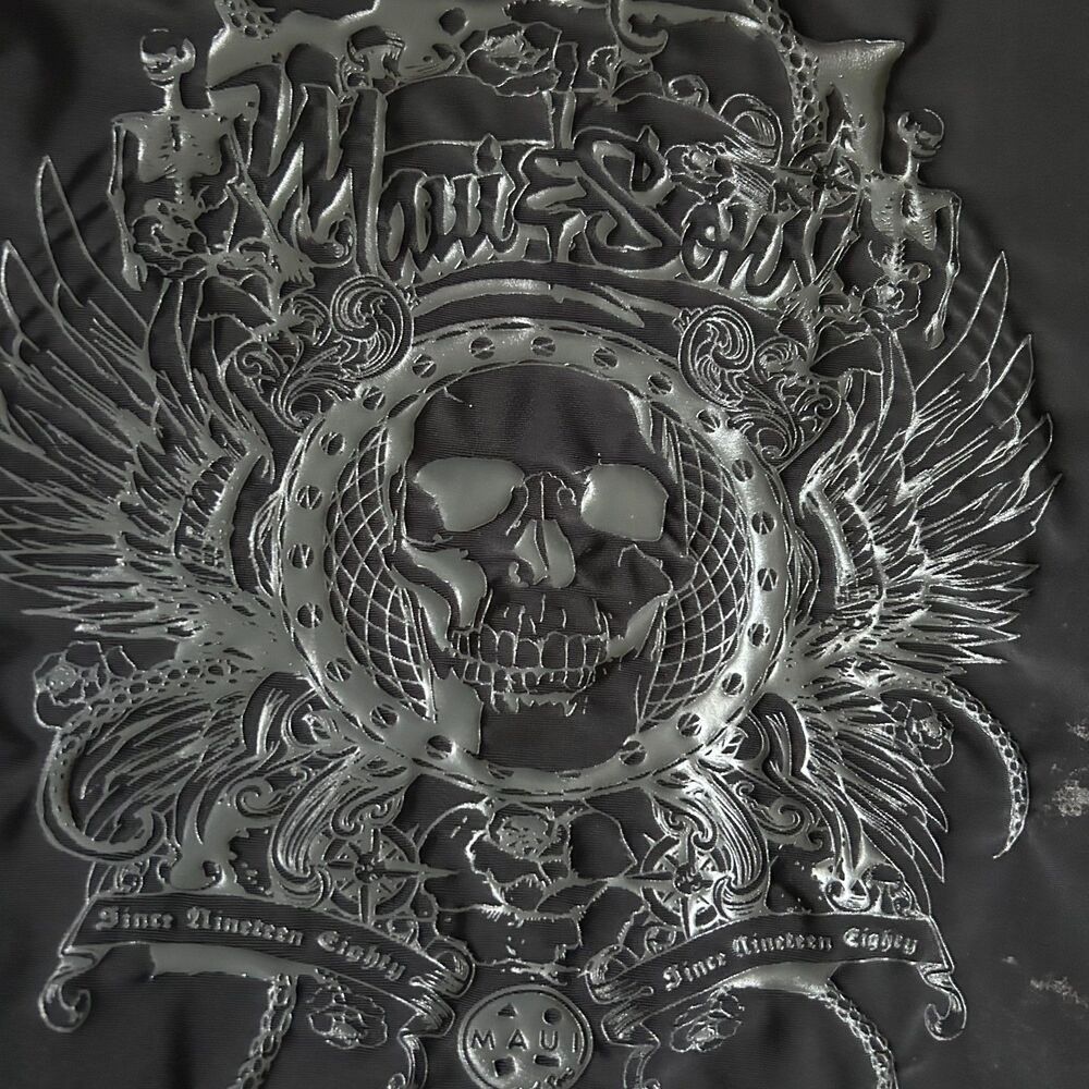 Maui & Sons Black Unique Gothic Designs Size XXL - Picture 3 of 8